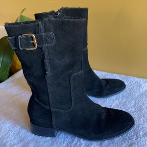 TALBOTS BLACK SUEDE BOOTS